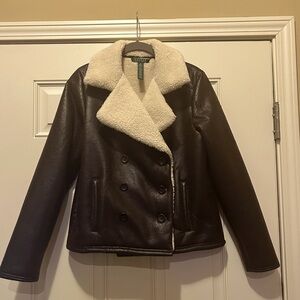Ralph Lauren Faux Leather Shearling Jacket